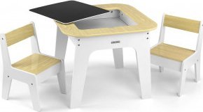 Milly Mally Zestaw mebli Olaf Blocks - Stolik i dwa krzesełka White 3