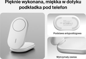 Ładowarka Belkin Ładowarka indukcyjna składana MagsSafe Qi2 15W biała z zasilaczem 20W 27