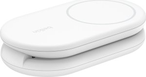 Ładowarka Belkin Ładowarka indukcyjna składana MagsSafe Qi2 15W biała z zasilaczem 20W 28