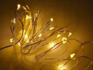 Dekoracja świąteczna Bulinex Lampki druciki 100 led na baterie biały ciepły 3x aa 10m 2