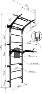 Produkcyja drabinka gimnastyczna Levron biały 5