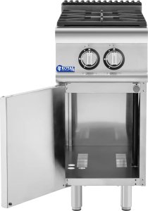 Royal Catering Kuchenka gazowa 2 palnikowa z szafką propan / LPG / gaz ziemny 7.2 kW Kuchenka gazowa 2 palnikowa z szafką propan / LPG / gaz ziemny 7.2 kW 5