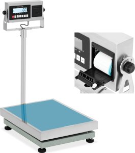 Steinberg Waga platformowa z drukarką etykiet LCD 60 x 45 cm 300 kg / 10 g Waga platformowa z drukarką etykiet LCD 60 x 45 cm 300 kg / 10 g 1
