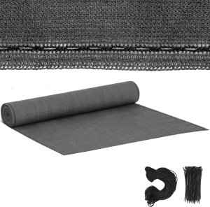 Wiesenfield Siatka cieniująca maskująca do ogrodzenia HDPE 50 x 1.5 m 180 g/m2 - szara Siatka cieniująca maskująca do ogrodzenia HDPE 50 x 1.5 m 180 g/m2 - szara 1