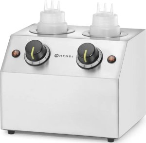 Hendi Podgrzewacz elektryczny do sosów butelek podwójny 2 strefy 2x 650 ml 200 W Podgrzewacz elektryczny do sosów butelek podwójny 2 strefy 2x 650 ml 200 W 1