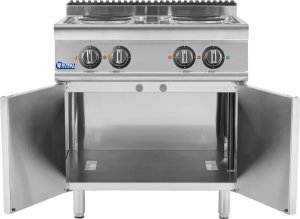 Royal Catering Kuchnia elektryczna wolnostojąca z szafką 4 pola grzewcze 10.4 kW 400 V Kuchnia elektryczna wolnostojąca z szafką 4 pola grzewcze 10.4 kW 400 V 2