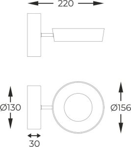 Kinkiet Zumaline Kinkiet LED 12W LARA MB7170-1-3BGT Zuma Line 2