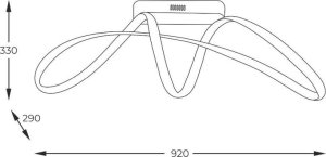 Lampa sufitowa Zumaline Lampa sufitowa LED 50W FERMI 20026C-GD Zuma Line 2