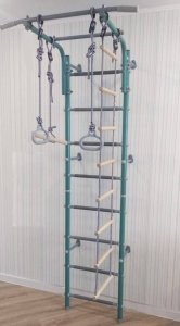 Małpiszon Drabinka gimnastyczna Zumi 1 z akcesoriami gimnastycznymi niebieska 2