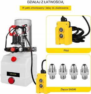 Vevor Dwustronna Pompa Hydrauliczna Agregat do Przyczepy Wywrotki 2