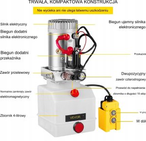 Vevor Jednokierunkowa Pompa Hydrauliczna 4 L 2