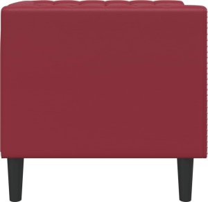 vidaXL vidaXL Fotel Chesterfield, winna czerwień, tapicerowany sztuczną skórą 5