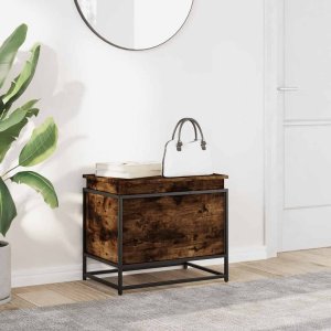 vidaXL Skrzynia z pokrywą, przydymiony dąb, 60x40x51,5 cm 3