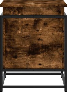 vidaXL Skrzynia z pokrywą, przydymiony dąb, 60x40x51,5 cm 5