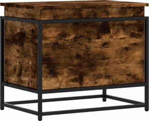 vidaXL Skrzynia z pokrywą, przydymiony dąb, 60x40x51,5 cm 6