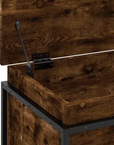 vidaXL Skrzynia z pokrywą, przydymiony dąb, 60x40x51,5 cm 8