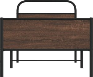 vidaXL vidaXL Łóżko bez materaca, 100x200 cm, brązowy dąb 5