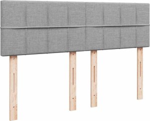 vidaXL vidaXL Rama łóżka otomana z materacem, jasnoszara, 140x200 cm, tkanina 8
