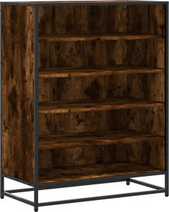vidaXL Szafka na buty, przydymiony dąb, 75x38x97,5 cm 2