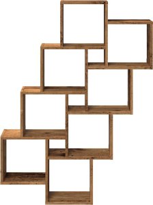 vidaXL vidaXL Półka ścienna w formie kostek, stare drewno, 90x15x119,5 cm 4