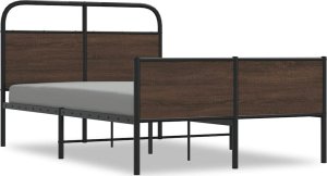 vidaXL vidaXL Łóżko bez materaca, 120x200 cm, brązowy dąb 2
