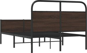 vidaXL vidaXL Łóżko bez materaca, 120x200 cm, brązowy dąb 7