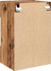 vidaXL vidaXL Ścienne szafki TV z LED, 2 szt., stare drewno, 40x30x60,5 cm 10