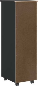 vidaXL vidaXL Szafka na kółkach MOSS, z szufladami, czarna, sosna 5