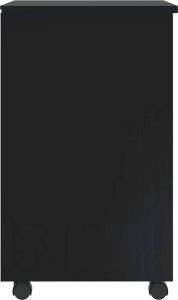 vidaXL vidaXL Szafka na kółkach MOSS, z szufladami, czarna, sosna 4