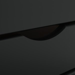 vidaXL vidaXL Szafka na kółkach MOSS, z szufladami, czarna, sosna 7