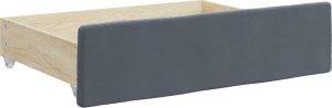 vidaXL vidaXL Sofa rozsuwana z szufladami, ciemnoszara, 90x200 cm, aksamit 6
