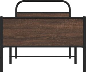 vidaXL vidaXL Łóżko bez materaca, 90x190 cm, brązowy dąb 5