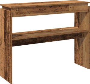 vidaXL vidaXL Stolik konsolowy, stare drewno, wysoki połysk, 80x30x102 cm 2