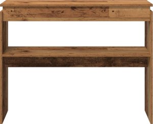 vidaXL vidaXL Stolik konsolowy, stare drewno, wysoki połysk, 80x30x102 cm 4