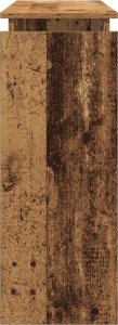 vidaXL vidaXL Stolik konsolowy, stare drewno, wysoki połysk, 80x30x102 cm 5