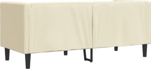 vidaXL vidaXL Sofa Chesterfield, 2-os., kremowa, tapicerowana sztuczną skórą 6