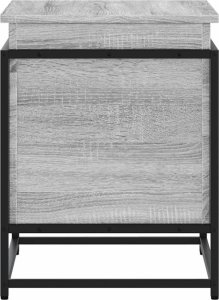 vidaXL Skrzynia z pokrywą, szary dąb sonoma, 60x40x51,5 cm 5