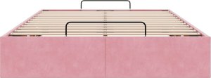 vidaXL vidaXL Rama łóżka otomana bez materaca, różowa, 120x200 cm, aksamit 5
