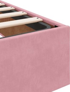 vidaXL vidaXL Rama łóżka otomana bez materaca, różowa, 120x200 cm, aksamit 9