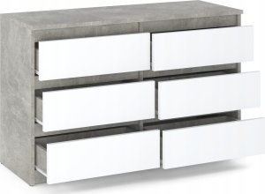 Stiv-Meble Szafka Rtv Komoda Z Szufladami Beton Biały Mat 100 CM 6 Szuflad Nowoczesna 2