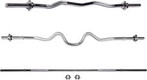 UnderFit Zestaw 3 gryfów - Łamany 120 cm, mocno łamany 120 cm, prosty 200 cm 1