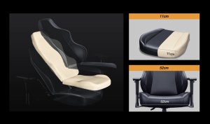Fotel Anda Seat Fotel gamingowy materiałowy Phantom 3 L ciemnoszary obrotowy 8