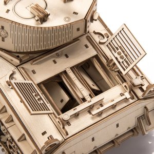 Little-Story Little Story Drewniane Puzzle Model 3D - M4A3E8 Sherman 4