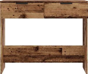 vidaXL Stolik konsolowy, stare drewno, 90x36x75 cm 4