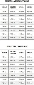 4f Kurtka narciarska dla dziewczynki F541 czarna 4FJWAW24TTJAF541 20S 140cm 2