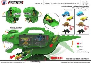 HTI Teamsterz Beast Machines Dino Destroyer med 1 bil 3