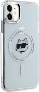 Karl Lagerfeld Karl Lagerfeld KLHMN61HLSCHH iPhone 11    / Xr 6.1" biały/white hardcase IML Metal Choupette Head MagSafe 4