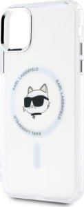Karl Lagerfeld Karl Lagerfeld KLHMN61HLSCHH iPhone 11    / Xr 6.1" biały/white hardcase IML Metal Choupette Head MagSafe 6