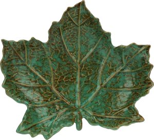 Zestaw 2 pater w kształcie liścia platana Sfogliami - Zielony, 19.5 cm 1