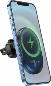 Ładowarka Borofone Ladetajs-turetajs auto BH201 Magsafe 15W melns magnetisks 3